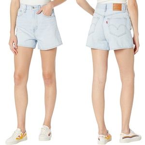 New With Tags Levi’s Premium High Rise Wide Leg Denim Shorts